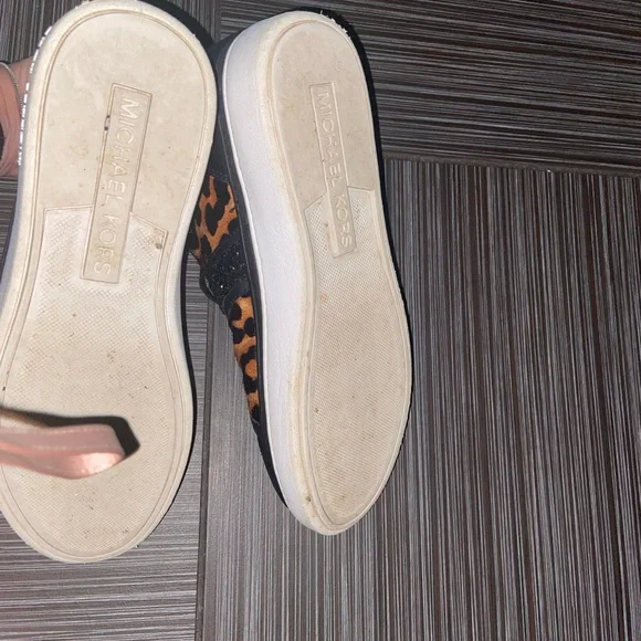 Sneakers Michael Kors sneakers Leopard & Leather Size 8 High Tops black brown - Picture 5 of 5